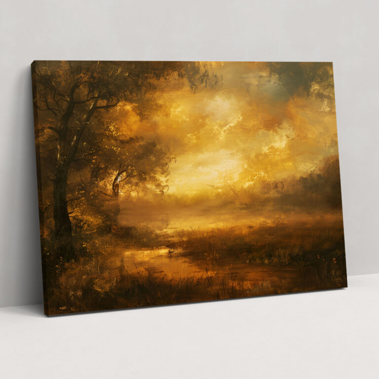 Rembrandt Golden Hour Landscape Wall Art - Rembrandt, Rembrandt, Canvas, Canvas Print