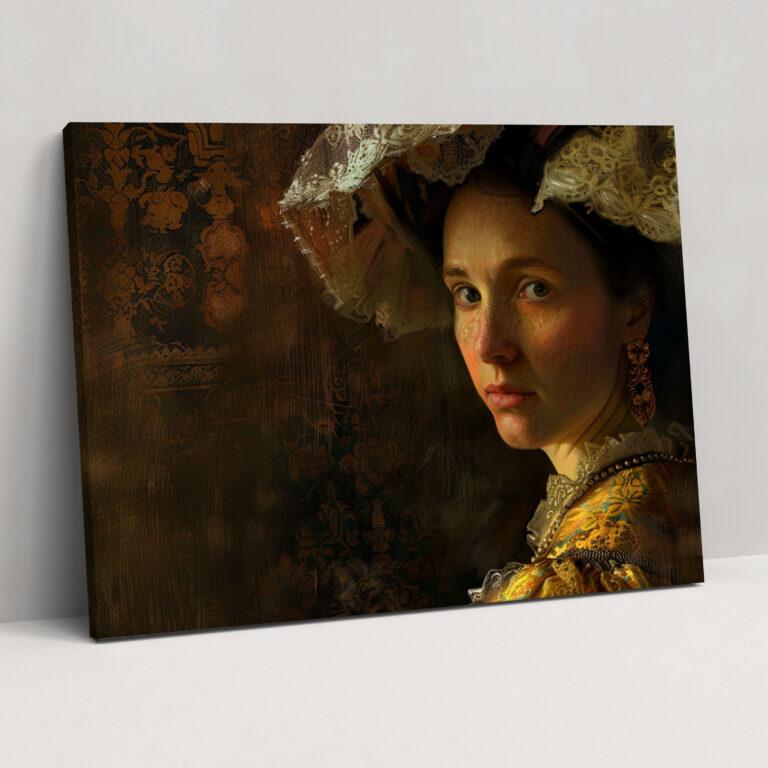 Rembrandt Wall Art - Noble Portrait Of A Woman - Rembrandt, Wall Art, Wall Decoration, Rembrandt