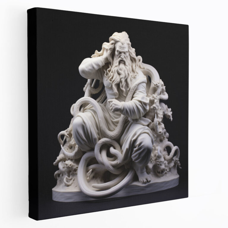 Divine Renaissance Sculpture Wall Art - Renaissance, Divine Divinity, Michelangelo-Inspired, Renaissance