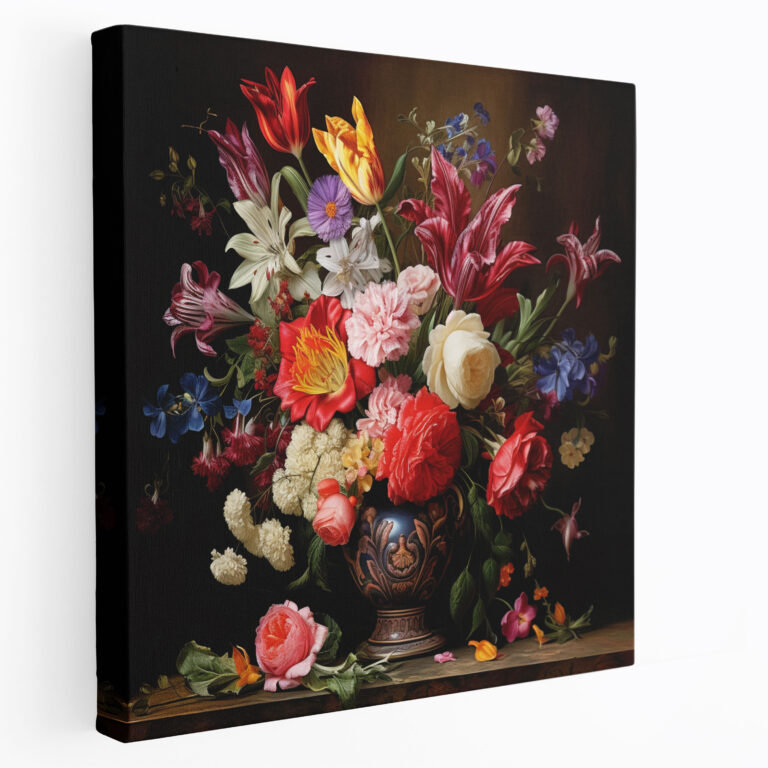 Renaissance Floral Still Life Wall Art - Renaissance, Vibrant, Canvas Wall Art, Wall Art