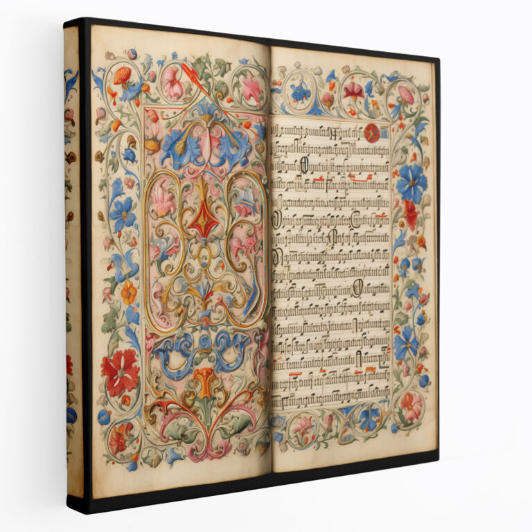 Renaissance Manuscript Canvas Print - Renaissance, Vibrant Illustrations, Wall Art, Canvas Wall Art