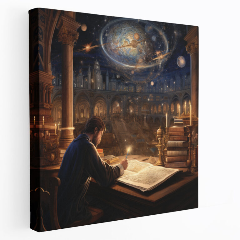 Renaissance Wall Art - Manuscript Illustration With Delicate Calligraphy And Illuminations - Renaissance, Calligraphy, Artistry, Canvas