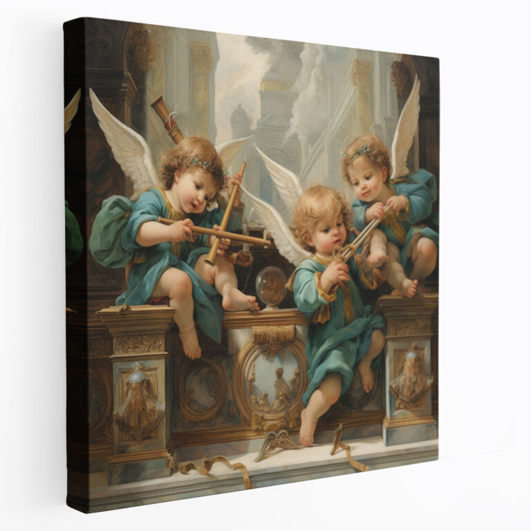 Renaissance Canvas Print - Cherubs Fresco Painting - Renaissance, Canvas, Renaissance, Cherubs