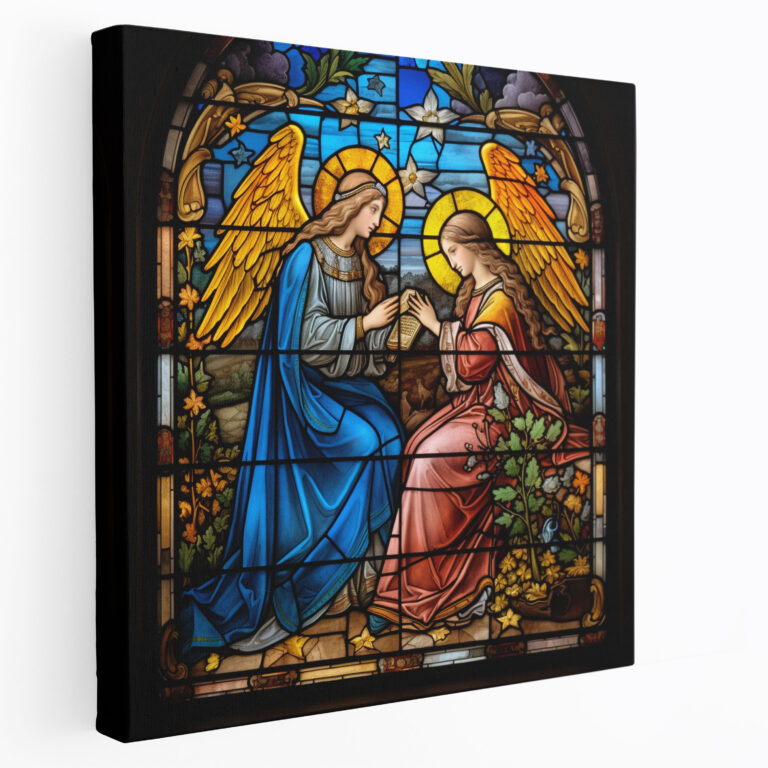 Renaissance Stained Glass Canvas Print - Renaissance, Wall Decoration, The Annunciation, Wall Art