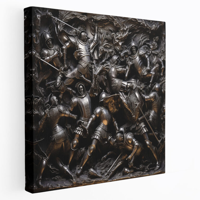Renaissance Knights Metalwork Wall Art - Renaissance, Renaissance Wall Art, Canvas Print, Wall Decoration