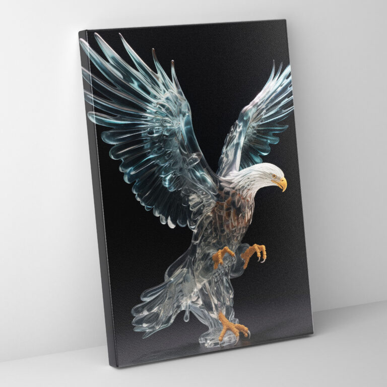 Realistic Glass Sculpture Wall Art - Realistic Glass Sculpture, Majestic Eagle, Realistic Glass Sculpture, Home Decoration