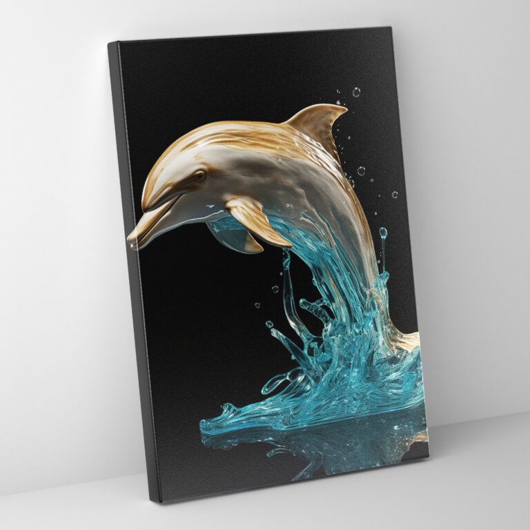 Realistic Glass Sculpture Wall Art Print - Realistic Glass Sculpture, Ocean, Home Decoration, Wall Decoration