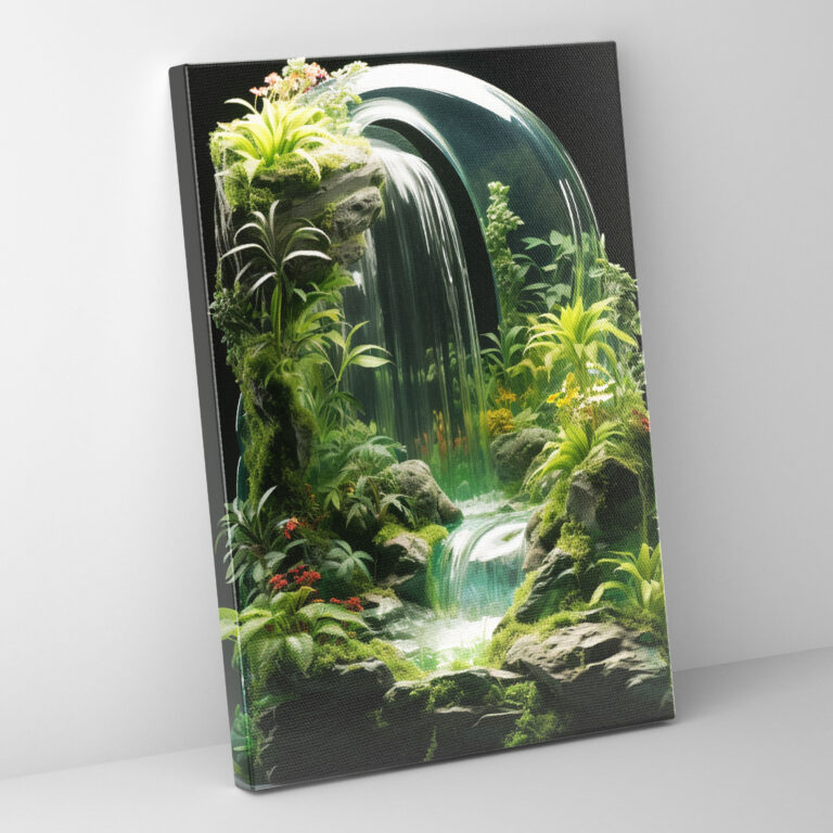 Realistic Glass Sculpture Wall Art Print - Realistic Glass Sculpture, Realistic Glass Sculpture, Canvas Print, Wall Decoration