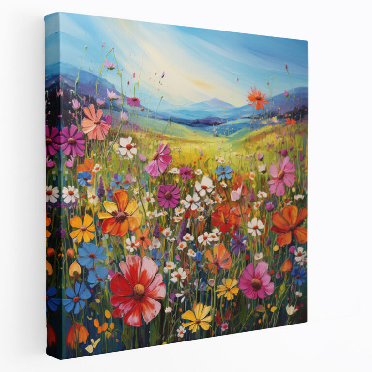 Rainbow Meadow Canvas Print - Rainbow, Canvas Wall Art, Joy, Home Decoration