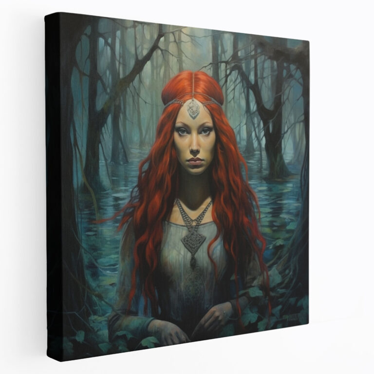 Red Indian Canvas Print - Enchanting Native American Woman - Red Indian, Home Decoration, Oil Painting, Woman