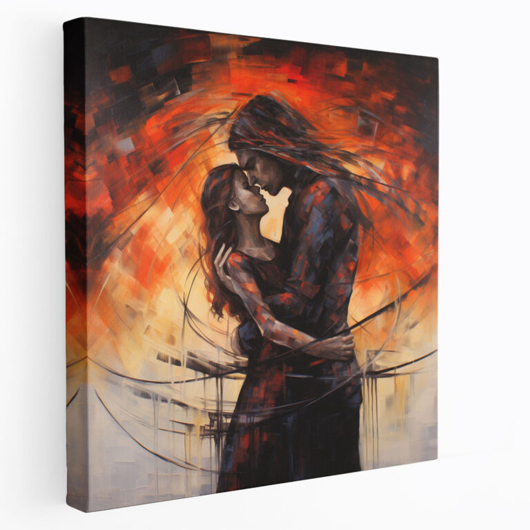 Romantic Embrace Canvas Print - Romantic, Home Decoration, Embrace, Love