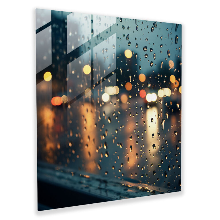Raindrops Glass Wall Art - Rain, Glass Print, Glass Wall Art, Raindrops