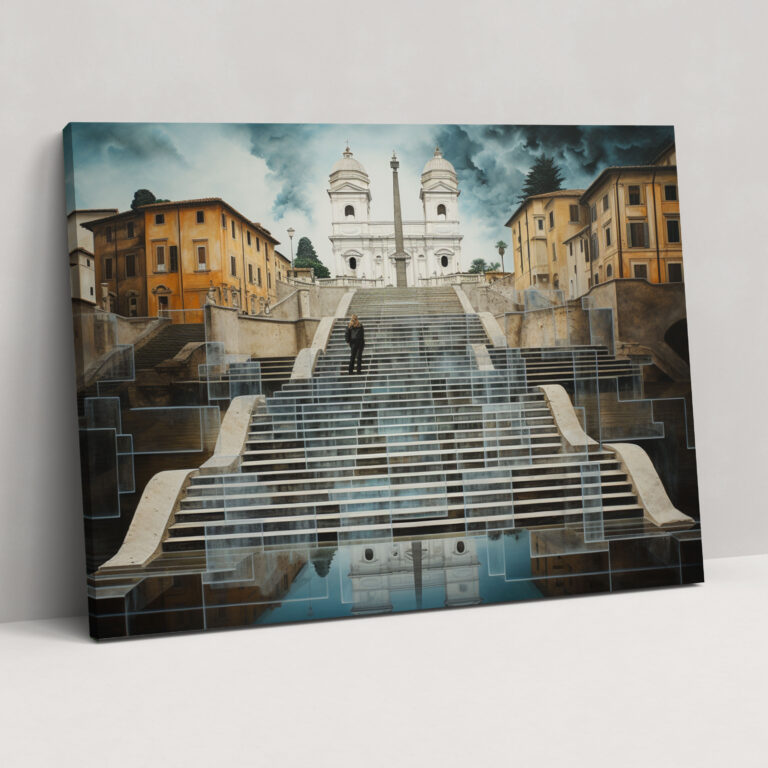 Rome Wall Art - Dreamlike Spanish Steps - Rome, Canvas Print, Magic, Spanish Steps