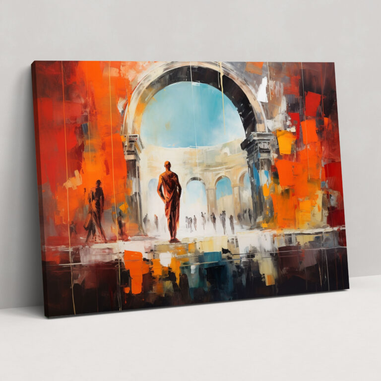 Abstract Rome Wall Art - Rome, Contemporary, Wall Art, Canvas Wall Art
