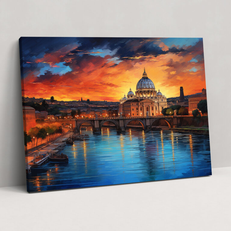Rome Sunset Canvas Print - Rome, Canvas Wall Art, Rome, Canvas Print