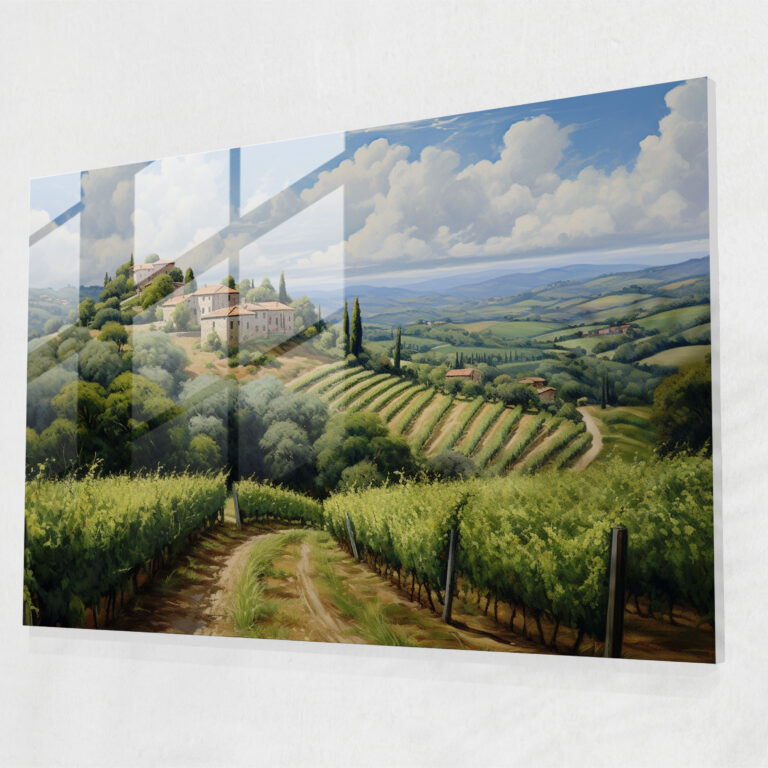 Rome Glass Print - Roman Countryside - Rome, Glass Print, Olive Groves, Vineyards
