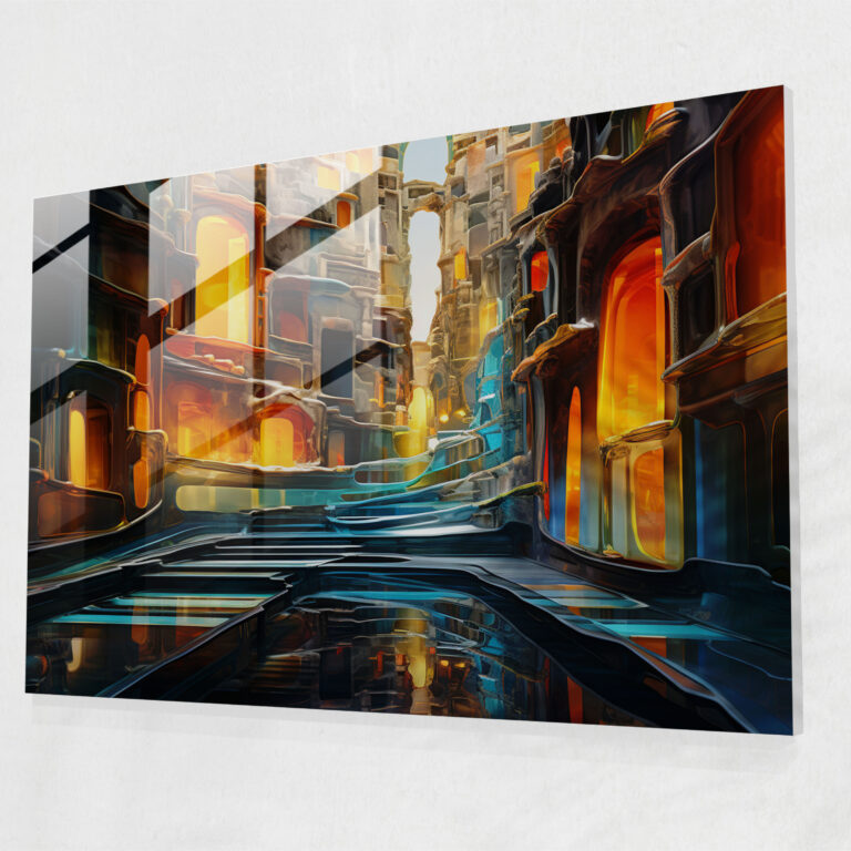 Rome Glass Art - Abstract Catacombs - Rome, Wall Decoration, Home Decoration, Glass Art