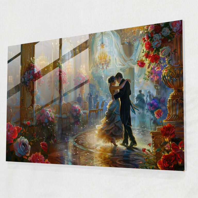 Rococo Style Painting Glass Wall Art - Rococo Style Painting, Glass Wall Art, Modern Art, Rococo Style Painting