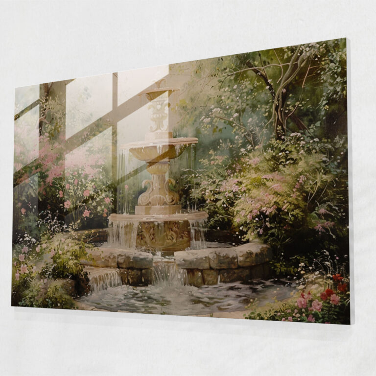 Rococo Style Painting Glass Wall Art - Rococo Style Painting, Wall Decoration, Glass Wall Art, Rococo Style Painting