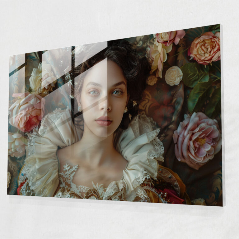 Rococo Style Painting Wall Decoration - Rococo Style Painting, Glass Print, Wall Decoration, Home Decoration
