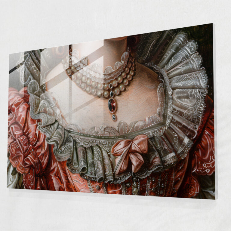 Rococo Style Painting Glass Wall Art - Rococo Style Painting, Home Decoration, Glass Wall Art, Modern Art