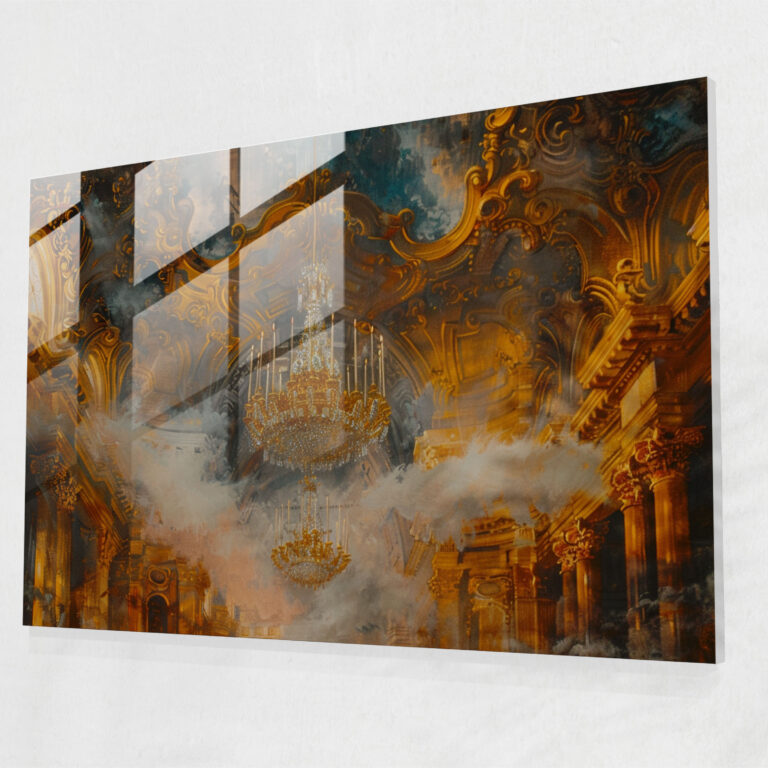 Rococo Style Painting Wall Decoration - Rococo Style Painting, Glass Art, Wall Decoration, Modern Art