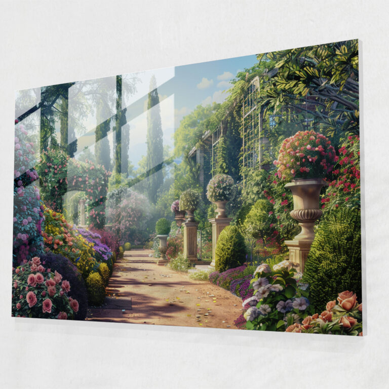 Rococo Style Painting Glass Wall Art - Rococo Style Painting, Rococo Style Painting, Wall Decoration, Glass Art