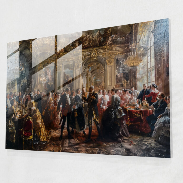 Rococo Style Painting Home Decoration - Rococo Style Painting, Glass Art, Wall Decoration, Glass Wall Art
