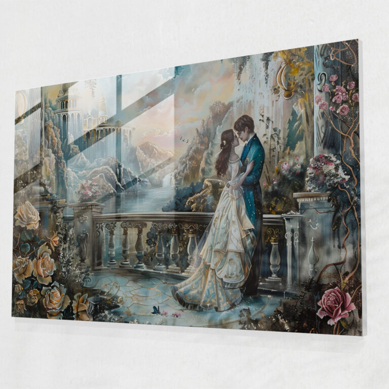 Rococo Style Painting Glass Wall Art - Rococo Style Painting, Glass Print, Rococo Style Painting, Glass Wall Art
