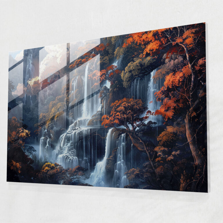 Rococo Style Painting Glass Art - Rococo Style Painting, Home Decoration, Modern Art, Glass Print