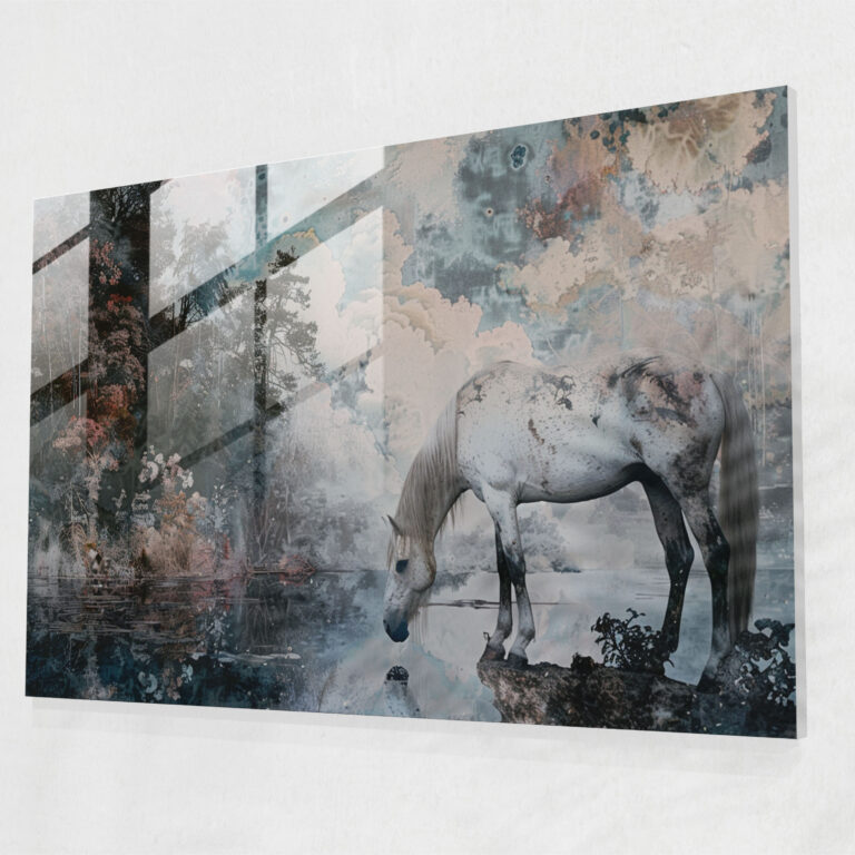 Rococo Style Painting Glass Print - Rococo Style Painting, Rococo Style Painting, Home Decoration, Glass Art