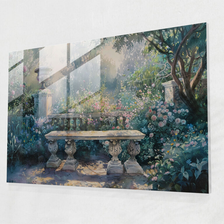 Rococo Style Painting Glass Art - Rococo Style Painting, Home Decoration, Wall Decoration, Rococo Style Painting