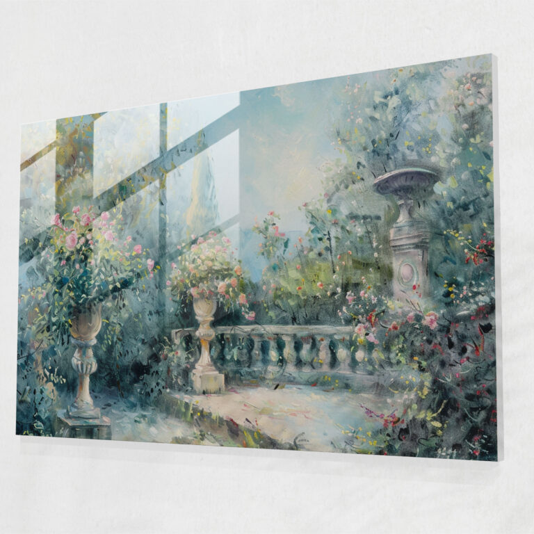Rococo Style Painting Glass Print - Rococo Style Painting, Glass Print, Home Decoration, Rococo Style Painting