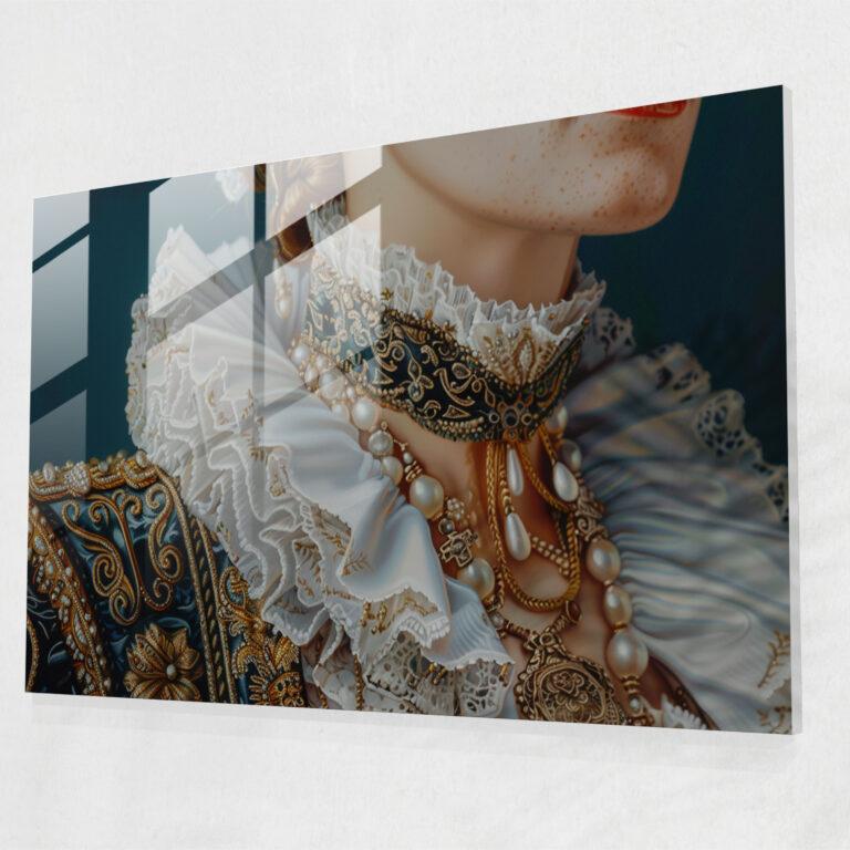 Rococo Style Painting Wall Decoration - Rococo Style Painting, Glass Print, Modern Art, Glass Art