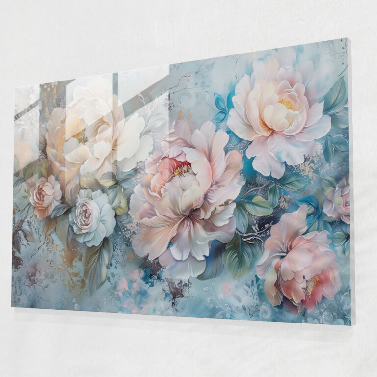 Rococo Style Painting Glass Wall Decoration - Rococo Style Painting, Home Decoration, Modern Art, Glass Art