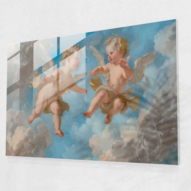 Rococo Style Painting Glass Art - Rococo Style Painting, Home Decoration, Rococo Style Painting, Glass Wall Art