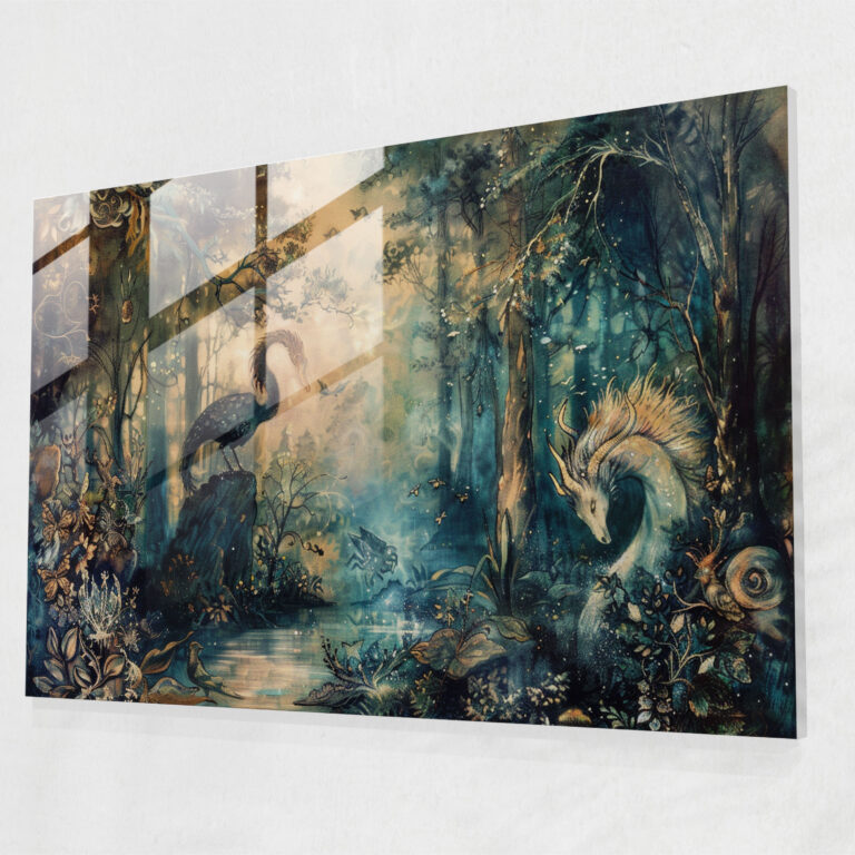 Rococo Style Painting Glass Wall Art - Rococo Style Painting, Rococo Style Painting, Glass Art, Glass Print