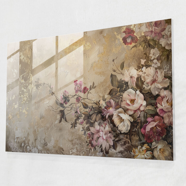 Rococo Style Painting Home Decoration - Rococo Style Painting, Rococo Style Painting, Home Decoration, Glass Print