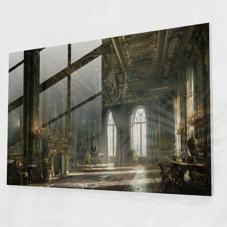 Rococo Style Painting Modern Art - Rococo Style Painting, Glass Print, Rococo Style Painting, Wall Decoration