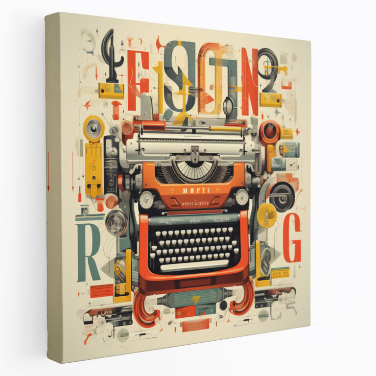 Retro Wall Art: Vintage Typography Poster - Retro, Wall Decoration, Design Elements, Wall Art