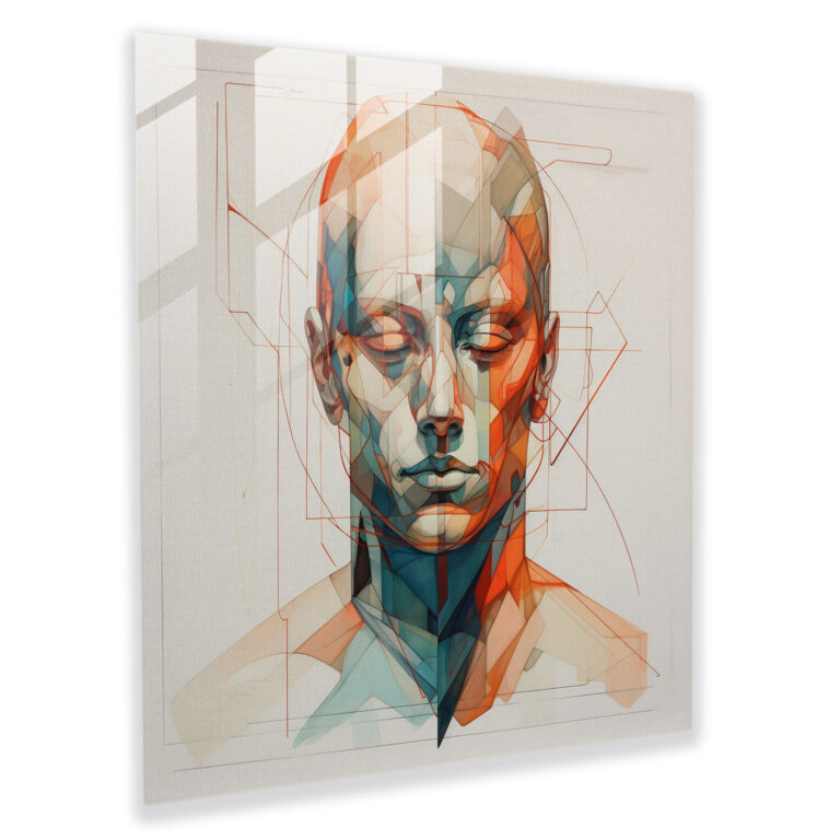 Geometric Scarface Glass Print - Scarface, Bold Shapes, Geometric, Glass Wall Art