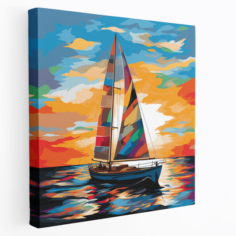 Sailboat Wall Art - Sailboat, Bold Colors, Wall Decoration, Vibrant Colors