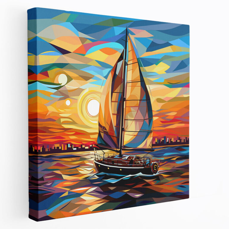 Colorful Pop Art Sailboat Wall Decoration - Sailboat, Canvas Wall Art, Wall Decoration, Home Decoration