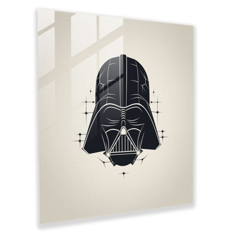 Star Wars Minimalist Glass Print - Star Wars, Wall Decoration, Minimalist, Darth Vader