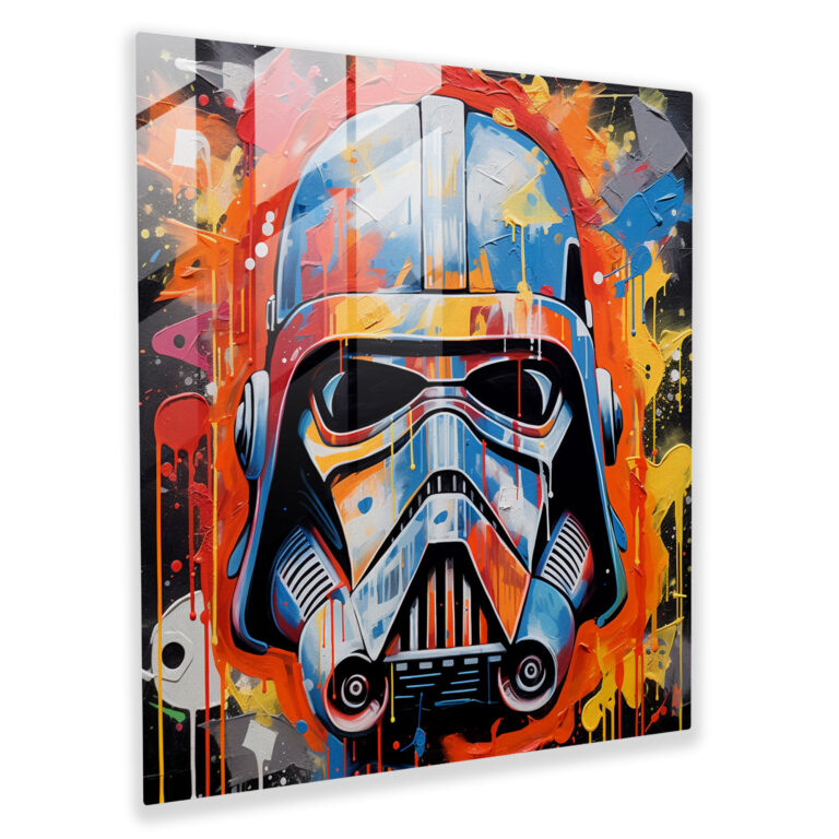 Star Wars Graffiti Glass Print - Star Wars, Star Wars, Glass Art, Abstract Designs