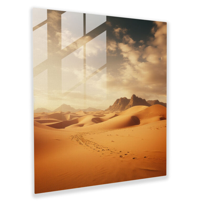 Tattooine Desert Landscape Glass Print - Star Wars, Warm Tones, Glass Wall Art, Glass Print