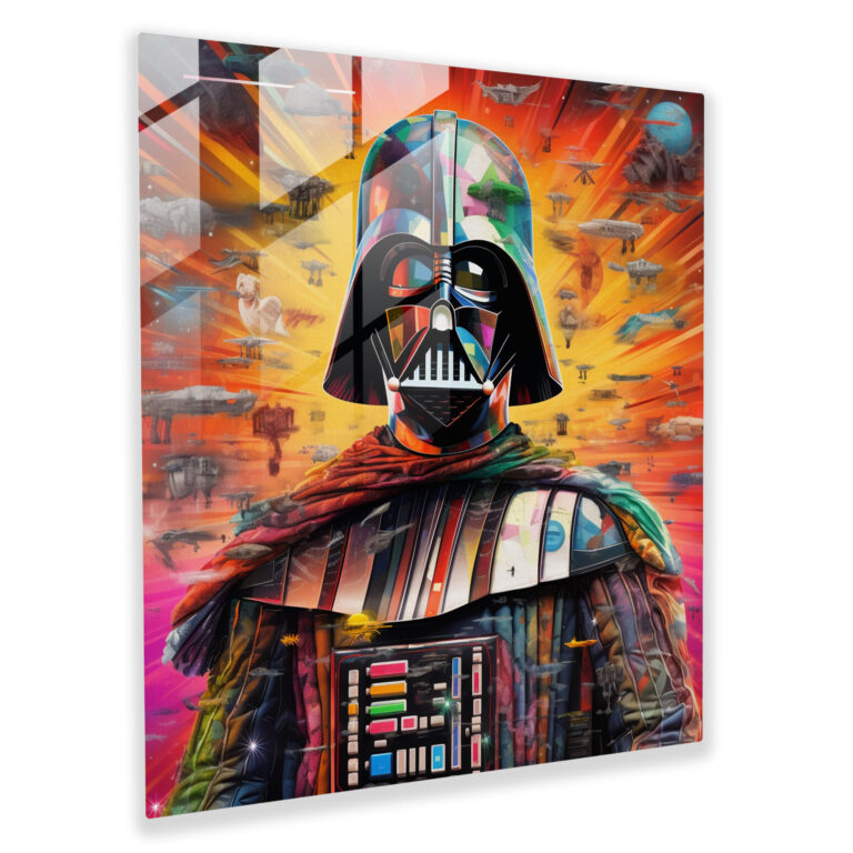 Star Wars Quotes Collage Glass Print - Star Wars, Star Wars, Modern Art, Glass Print
