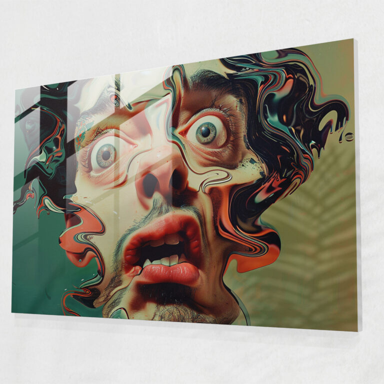 Surreal Faces Glass Wall Art - Salvador Dali, Glass Wall Art, Wall Decoration, Glass Art
