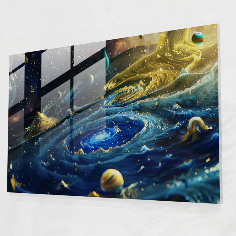 Dali Cosmic Galaxies Glass Wall Art - Salvador Dali, Salvador Dali, Glass Wall Art, Galaxies