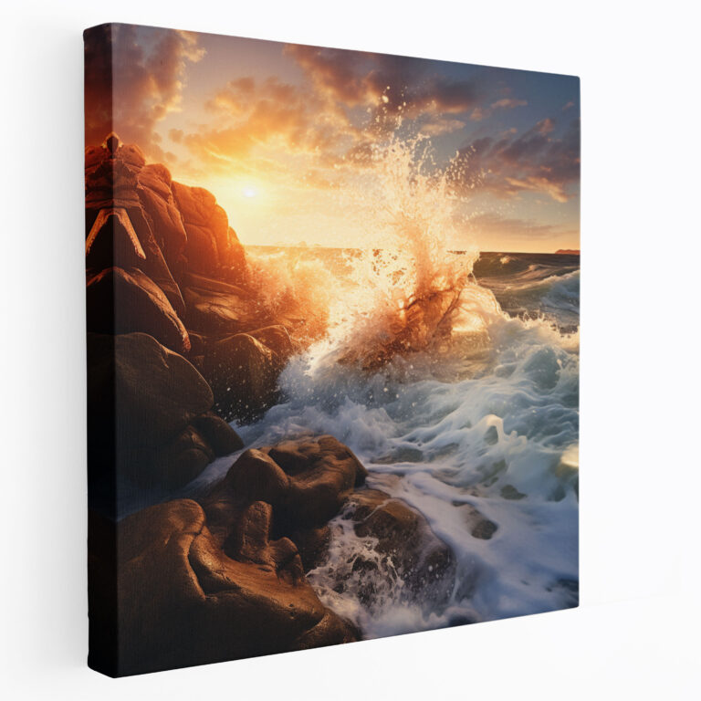 Seascape Canvas Print - Seascape, Raw Power, Waves, Realistic Photography